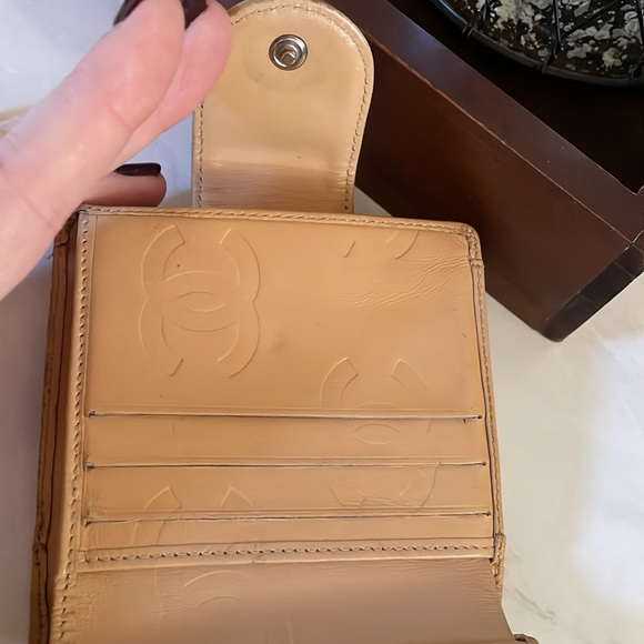 Chanel Quilted Black Tan Vintage Wallet As Is CC Authentic - Picture 10 of 17
